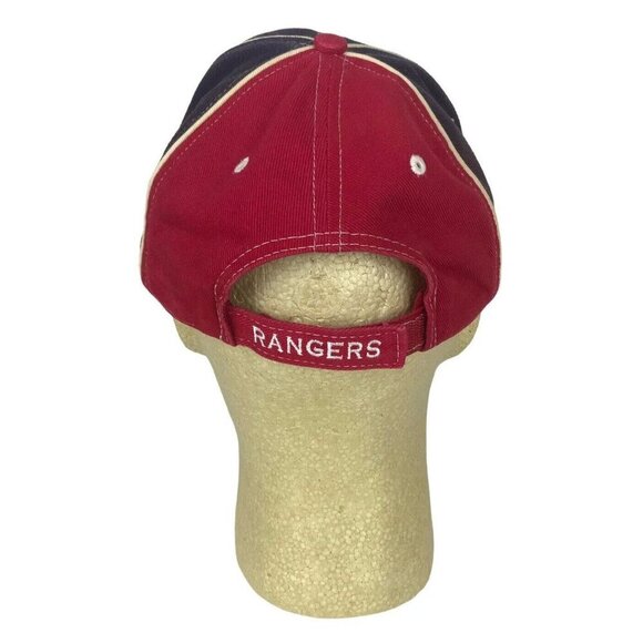 Texas Rangers MLB Embroidered Strapback Cap Navy & Red Drew Pearson Designs - Picture 3 of 7